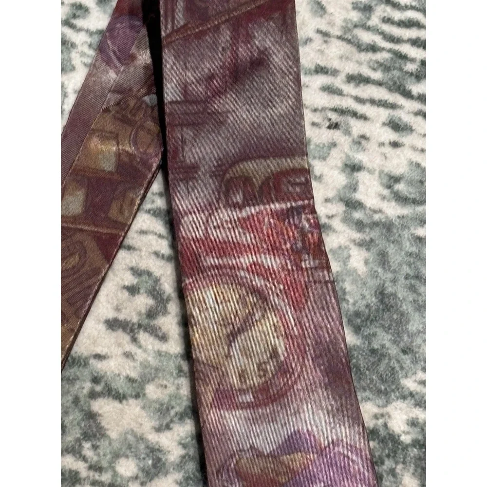 vintage Bugle Boy diner-themed Skinny necktie Made In USA